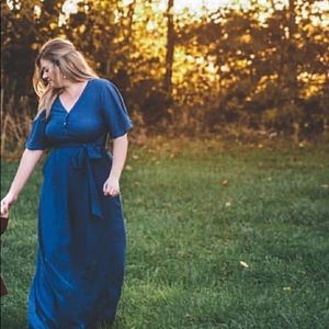 Long Teal Maxi Dress Large Shop Henly ee:some